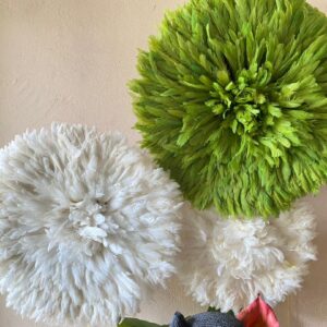 Lemon Green and White Juju Hat Set