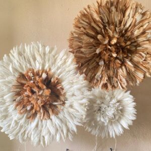 Handmade Cream & Beige Juju Hat Trio Set