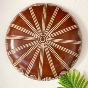 African wall shield - Brown Triangle designs